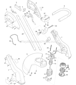 Page A Diagram and Parts List for GH500 Type 1 Black and Decker Trimmer